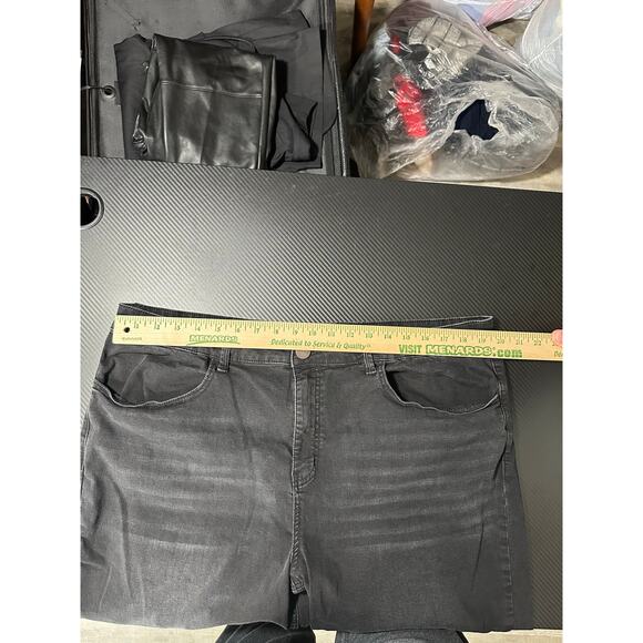 Ripton & Co Women’s Superlite Jeans Black Stretch Denim Size 36 Raw Hem - Picture 5 of 15